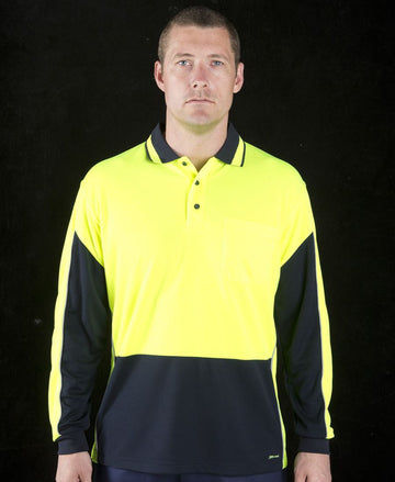 JBs Wear Hi Vis L/S Gap Polo (6HVGL)
