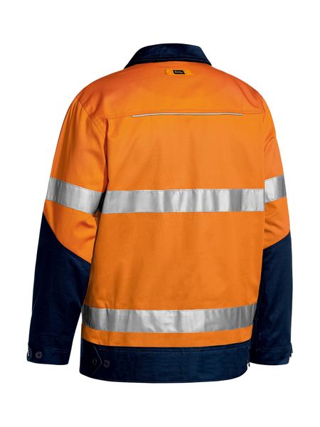 Bisley Taped Hi Vis Drill Jacket With Liquid Repellent Finish (BJ6917T)