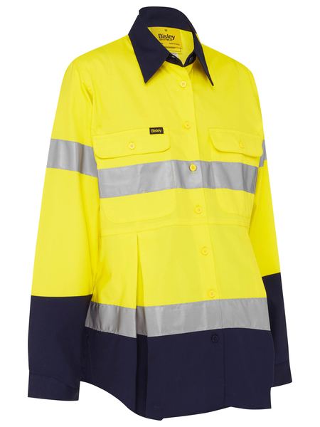 BisleyWomen's Taped Hi Vis Maternity Drill Shirt (BLM6456T)