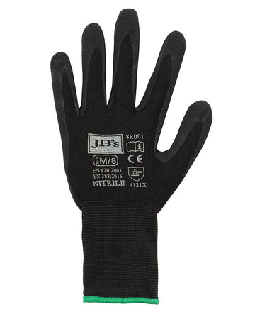 JBs Wear Black Nitrile Glove 12 Pack  (8R001)
