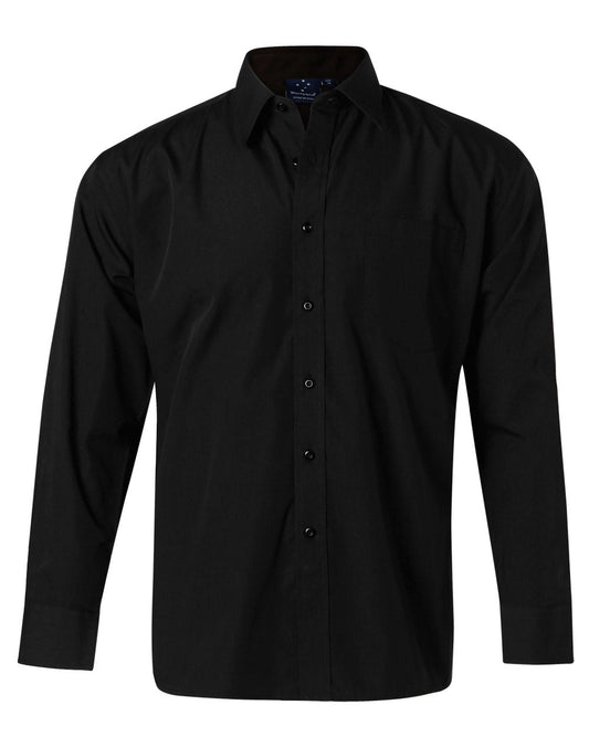 Winning Spirit Men's Poplin Long Sleeve Business Shirt (BS01L)