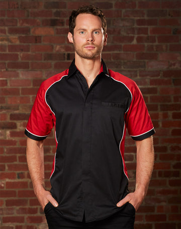 Winning Spirit Men's Arena Tri-colour Contrast Shirt (BS15)