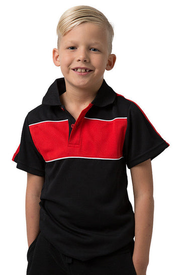 Be Seen Kids Polo With Contrast Shoulder (BSP2012K)