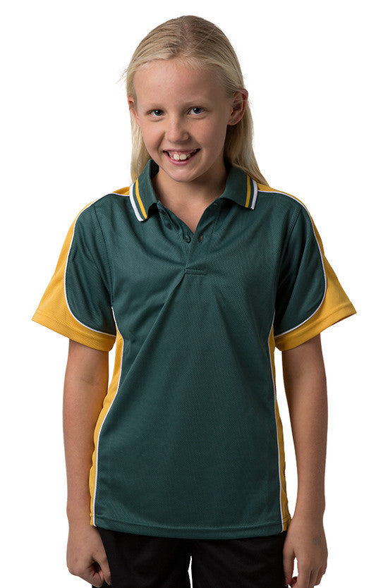 Be Seen Kids Polo Shirt With Striped Collar 2nd( 10 Color ) (BSP16K)