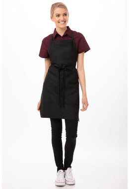 Chef Works Two Patch Pocket Bib Apron (F53)