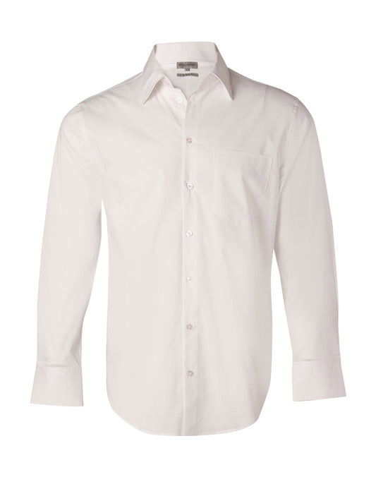Winning Spirit Men's Cotton/Poly Stretch Long Sleeve Shirt (M7020L)