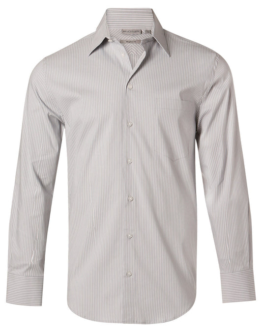 Winning Spirit Men's Ticking Stripe Long Sleeve Shirt (M7200L)