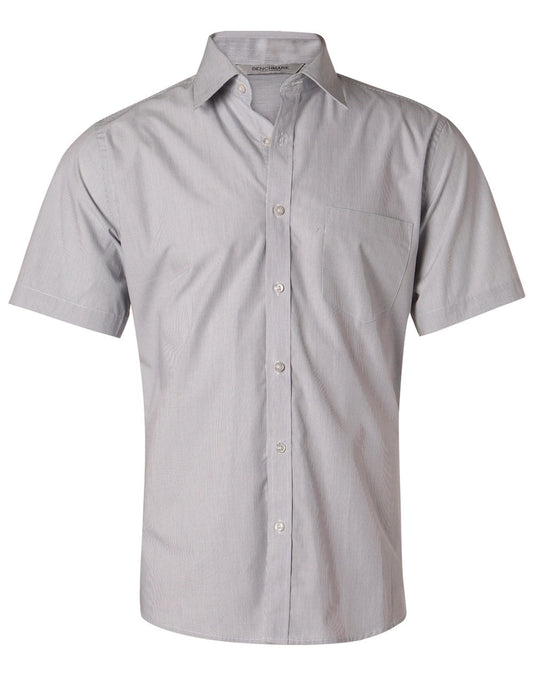 Winning Spirit Men's Fine Stripe Short Sleeve Shirt (M7211)