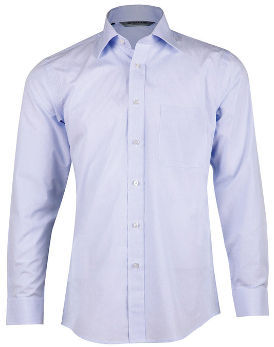 Winning Spirit Men's Mini Check Premium Cotton Long Sleeve Shirt (M7362)