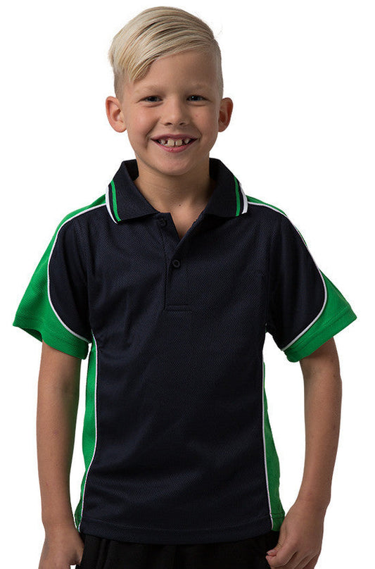 Be Seen Kids Polo Shirt With Striped Collar 3rd( 7 Navy Color ) (BSP16K)
