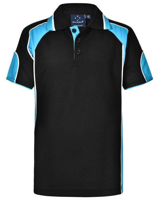 Winning Spirit Alliance Kids Cooldry Contrast Short Sleeve With Sleeve Panels Polo-(PS61K)