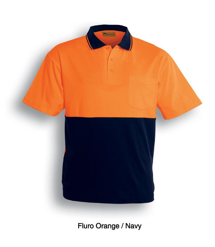 Bocini Hi-Vis Polyface/Cotton Back Polo (SP0538)