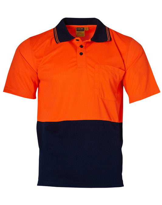 Winning Spirit Hi Visibility Short Sleeve Cooldry Micro-Mesh Safety Polo (SW01CD)