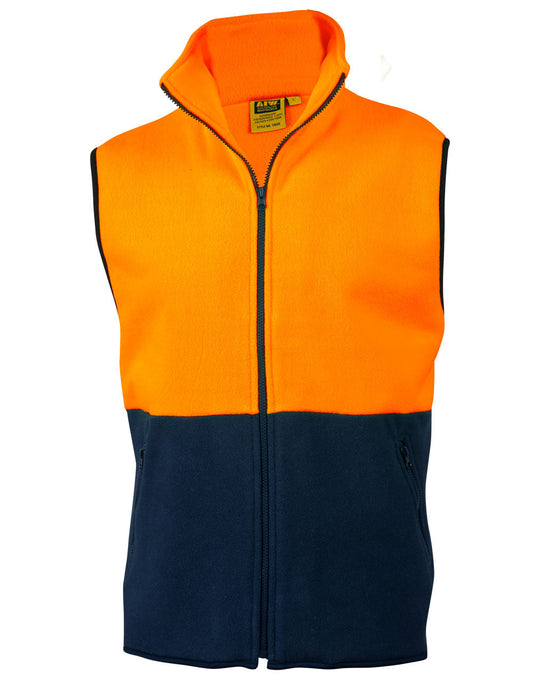 Winning Spirit Hi-Vis 2 Tone Zip Front Safety Vest (SW08)