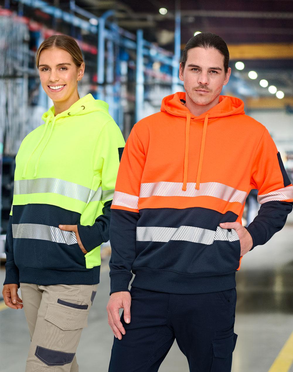 Winning Spirit Hi-Vis Two Tone Safety Hoodies With Segmented Tapes (SW88 )