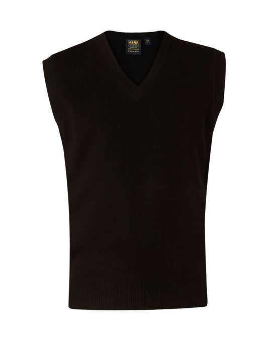 Winning Spirit Men's V-Neck Wool/Acrylic Knit Vest (WJ02)