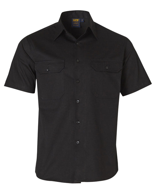 Winning Spirit Cool-Breeze Short Sleeve Cotton Work Shirt-(WT01)