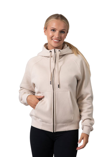 Ramo Ladies/Junior' Cotton Care Kangaroo Pocket Zipper Hoodie (F370UN)