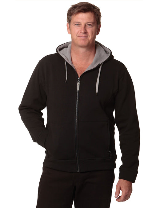 Winning Spirit Men's Passion Pursuit Full Zip Contrast Fleece Hoodie (FL17)