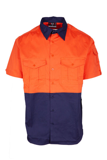 Ramo 100% Combed Cotton Drill Short Sleeve Shirts (S007MS)