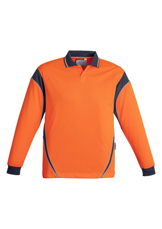 Syzmik Mens Hi Vis Aztec Long Sleeve Polo (ZH249)