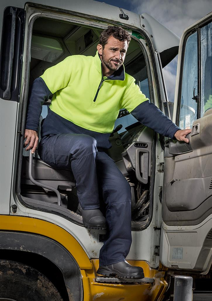 Syzmik Unisex Hi Vis Half Zip Polar Fleece Jumper (ZT460)