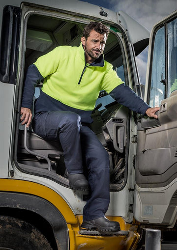 Syzmik Unisex Hi Vis Half Zip Polar Fleece Jumper (ZT460)